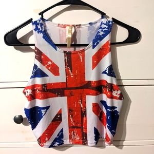 Union Jack sleeveless crop top